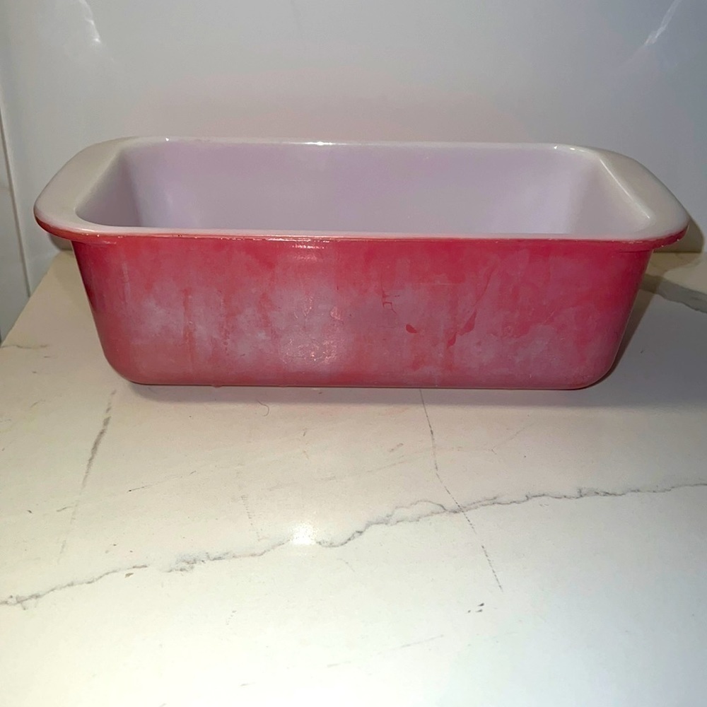 Rare Pyrex Pink Flamingo 1950's Loaf Pan 1.5QT